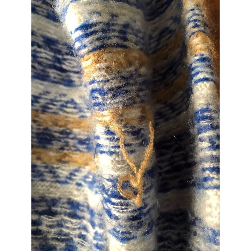 Chelsea & Violet Womens L Blue Fair Isle Knit Sweater Cozy Boho NWT - Picture 4 of 13